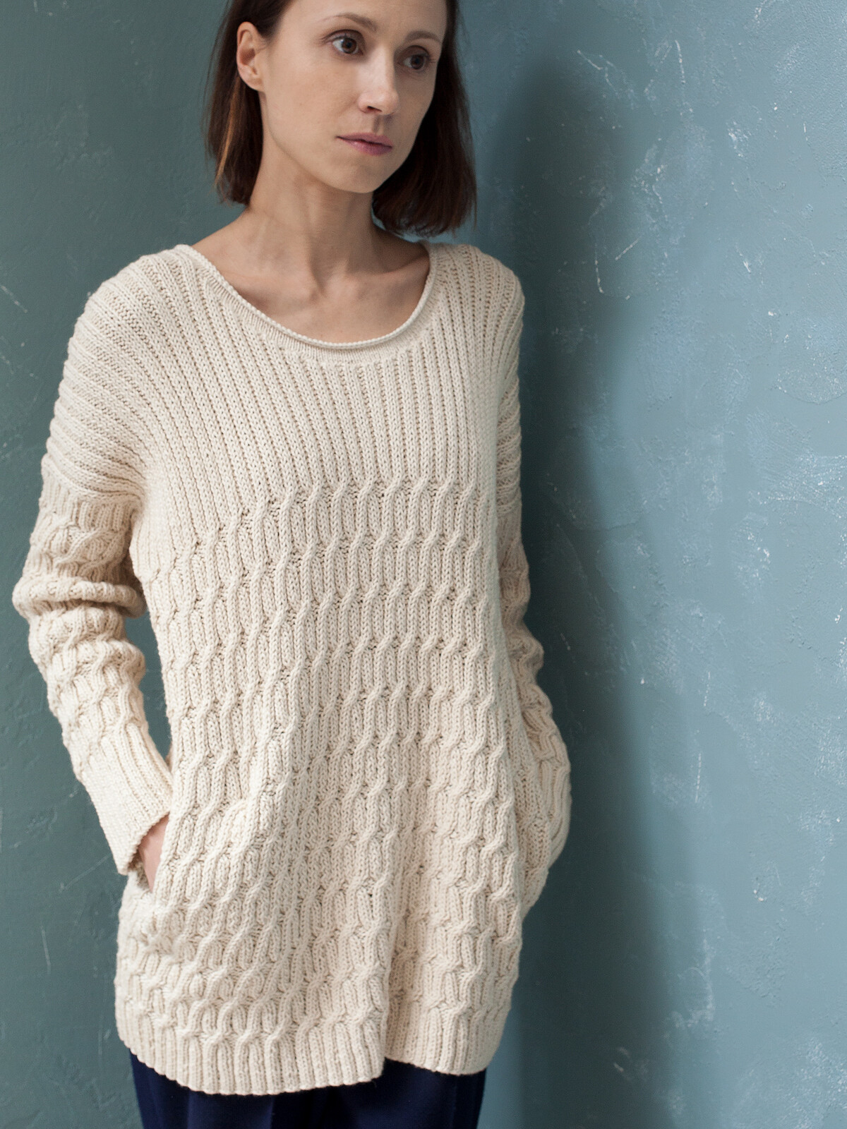 Crossed ribbed sweater Image