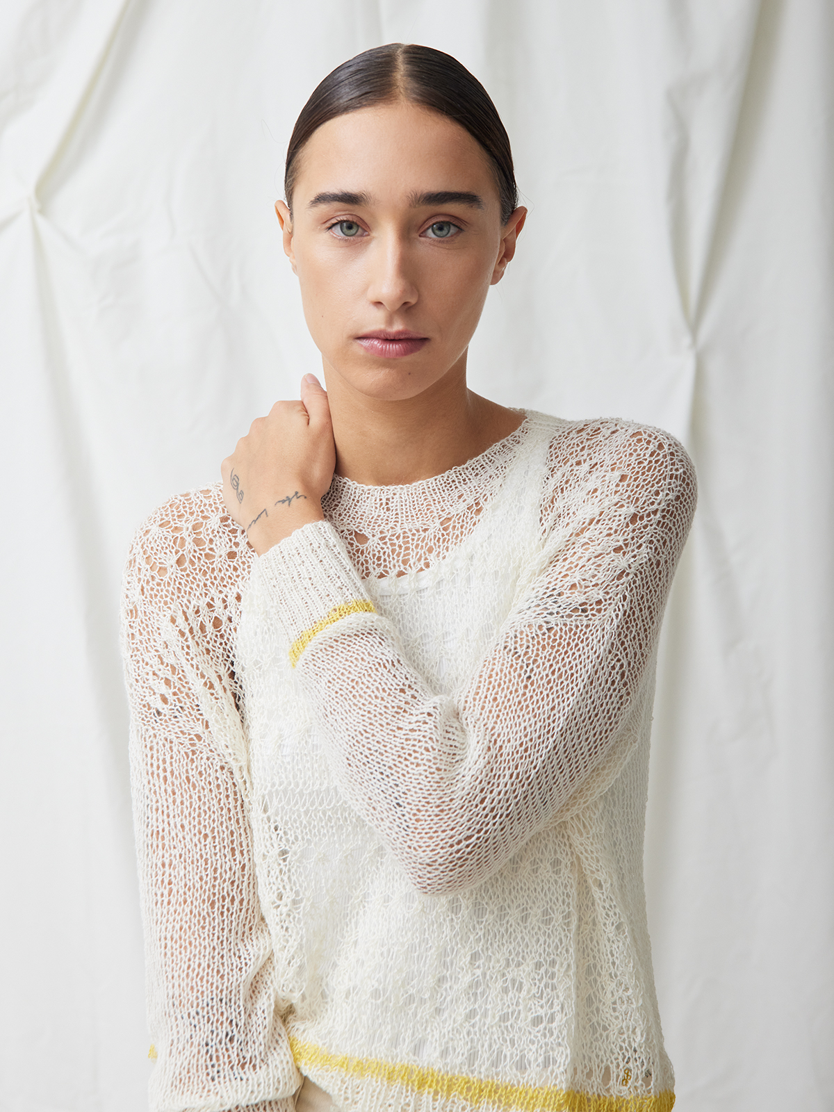 A-line lacy sweater | KNITBRARY 